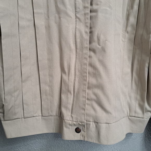 Nordstrom Point Of View Beige Mock Neck Jacket   Size L - Picture 9 of 11